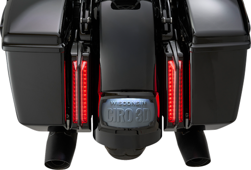 CIRO - 42053 - Filler Panel Tail Lights - Red Lens - Black