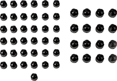 CIRO - 70022 - Caps - Engine/Bolt/Cover - Crown/Diamond-Cut - Black - M8