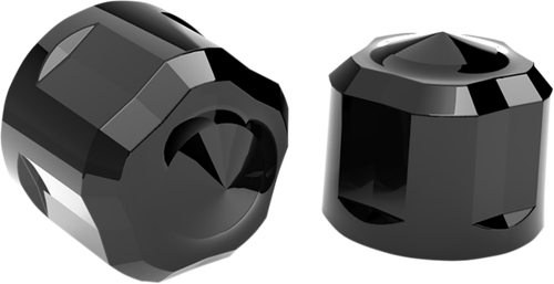 CIRO - 70025 - Caps - Engine/Bolt/Cover - Crown/Diamond-Cut - Black - Twin Cam