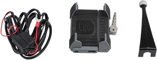 CIRO - 50216 - Phone Holder w/Charger - Fairing Mount - FLH