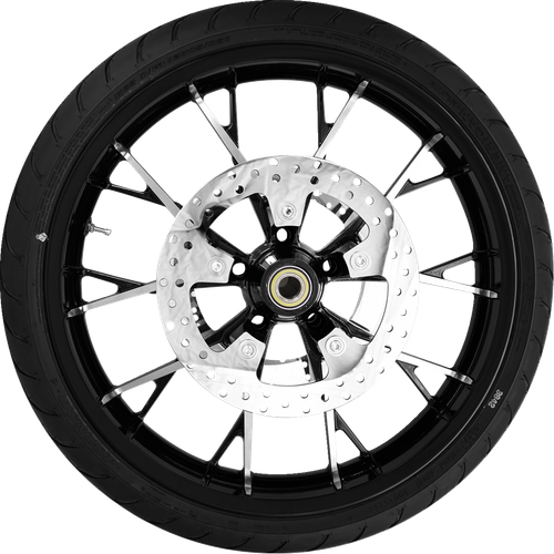 COASTAL MOTO - PKG-MAR213BC-ABST - Marlin Front Wheel - Black Cut (21") | Rotors (11.8") | Dunlop Tire (130/60B21)