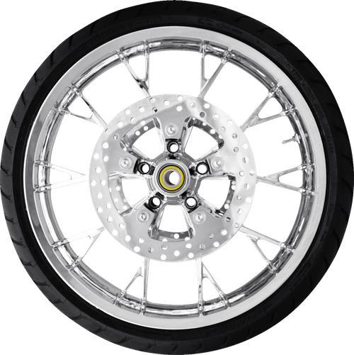 COASTAL MOTO - PKG2-MAR213CH-ABST - Marlin Front Wheel - Chrome (21") | Rotors (11.8") | Dunlop AE2 Tire (130/60B21)