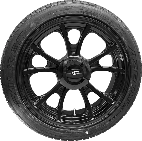 COASTAL MOTO - PKG-LGO-187T-SB - Largo 3D Rear Wheel - Black (18") | Falken Tire (215/45ZR18) - Trike