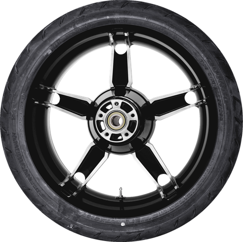 COASTAL MOTO - PKG2-DAY185BC-ABST - Daytona Rear Wheel - Black Cut (18") | Dunlop AE Tire (180/55B18)