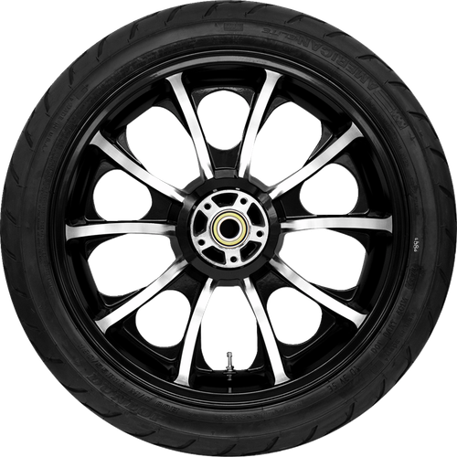 COASTAL MOTO - PKG2-LAR185BC-ABST - Largo Rear Wheel - Black Cut (18") | Dunlop AE2 Tire (180/55B18)