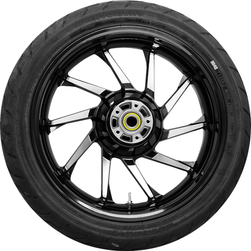 COASTAL MOTO - PKG2-HUR185BC-ABST - Hurricane Rear Wheel - Black Cut (18") | Dunlop AE2 Tire (180/55B18)