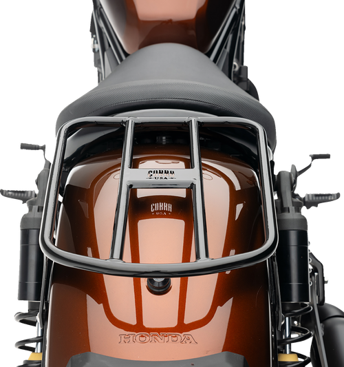 COBRA - 02-4109B - Solo Luggage Rack - Tube - Black - Rebel 1100