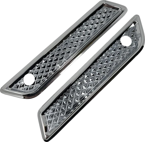 COVINGTONS - C3010-C - Saddlebag Hinge Cover - Diamondback - Chrome