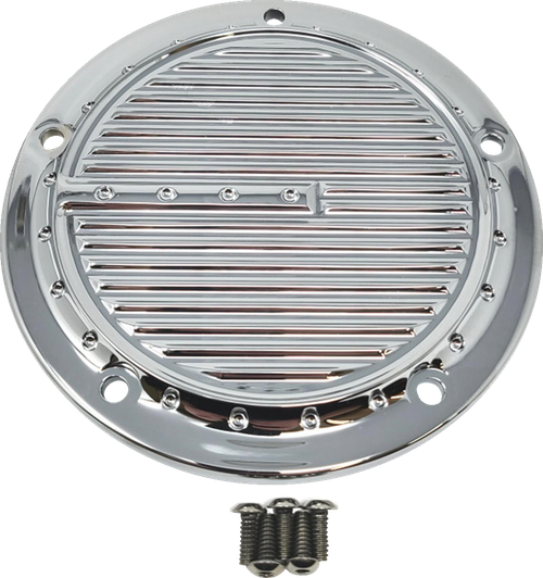 COVINGTONS - C1973-C - Derby Cover - Dimpled - 5-Hole - Chrome - Softail