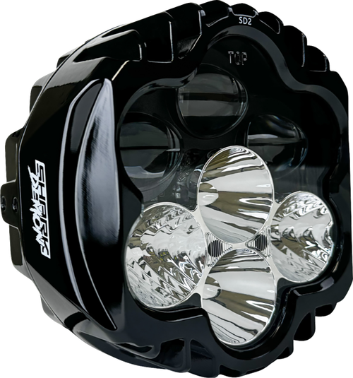 CUSTOM DYNAMICS - SD2-PM-W - LED Headlight - Shark Demon - Pedestal Mount