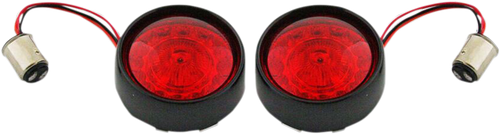 CUSTOM DYNAMICS - PB-BB-RR-1157BR - Bullet Turn Signal - 1157 - Gloss Black - Red Lens