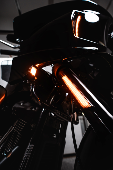 CUSTOM DYNAMICS - CD-FORK-LRST-SB - LED Fork Reflector - Smoke Lens