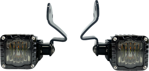 CUSTOM DYNAMICS - SD-23RG-FT-AW  - Front Turn Signals - Shark Demon - LED - Amber/White - Smoke