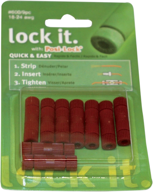 CUSTOM DYNAMICS - 600 - Posi-Lock Wire Connectors 18-24 Gauge - 9PK