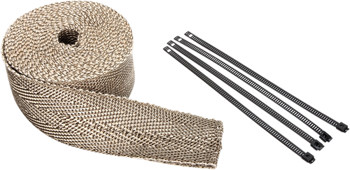 CYCLE PERFORMANCE PROD. - CPP/9065BL - Lava Rock Exhaust Wrap Kit - Multi-Tone - 2" x 25'