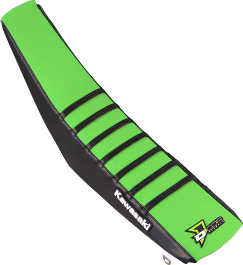 D'COR VISUALS - 30-20-460 - Seat Cover - Black/Green - KX250F/450F '16-'20