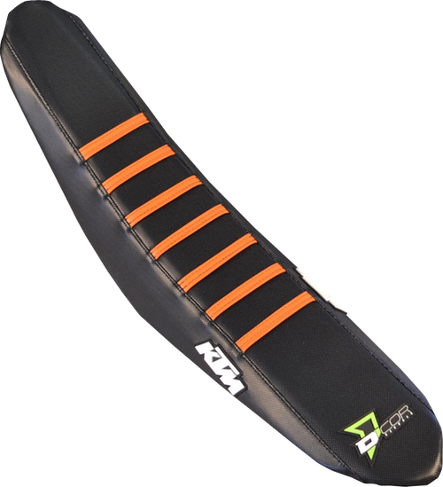 D'COR VISUALS - 30-30-103 - Seat Cover - Black/Orange Ribs - KTM SX '25-'26