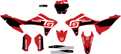 D'COR VISUALS - 20-65-202 - Graphic Kit - White - GasGas Racing - Gas Gas