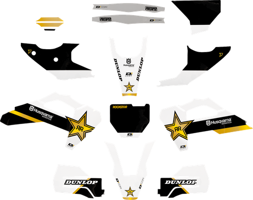 D'COR VISUALS - 20-70-405 - Graphic Kit - Rockstar Husqvarna - TC/FC 125-450