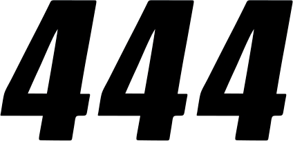 D'COR VISUALS - 45-24-4 - SX Plate Number - #4 - Black - 4"