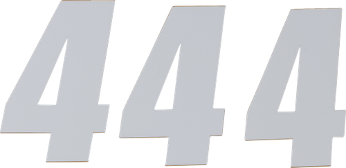 D'COR VISUALS - 45-16-4 - SX Plate Number - #4 - White - 6"