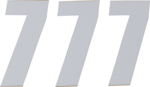 D'COR VISUALS - 45-16-7 - SX Plate Number - #7 - White - 6"