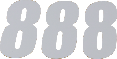 D'COR VISUALS - 45-16-8 - SX Plate Number - #8 - White - 6"