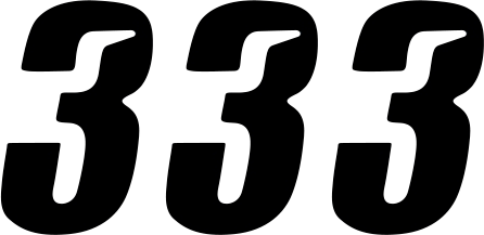 D'COR VISUALS - 45-27-3 - Slash Number Plate - #3 - Black - 4"