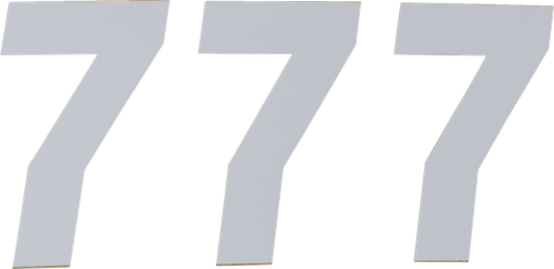 D'COR VISUALS - 45-36-7 - Race Number Plate - #7 - White - 6"