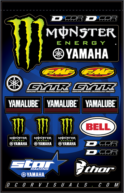 D'COR VISUALS - 40-50-117 - Decal Sheet - Star Yamaha/Monster