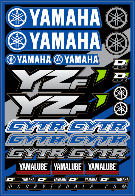 D'COR VISUALS - 40-50-100 - Decal Sheet - Yamaha YZF