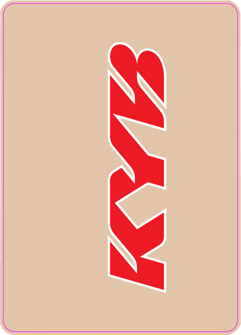 D'COR VISUALS - 40-80-123 - Upper Fork Decal - KYB - Red