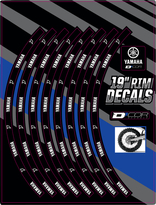 D'COR VISUALS - 40-80-207 - Rim Decal - Yamaha Logo - 19" Rear