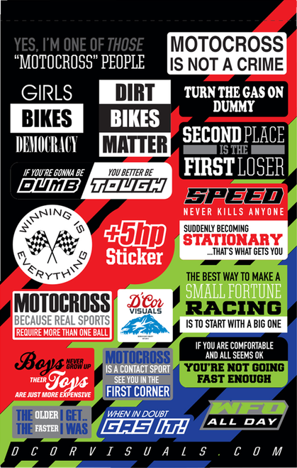 D'COR VISUALS - 40-90-121 - Talk Decal Sheet - Moto Talk