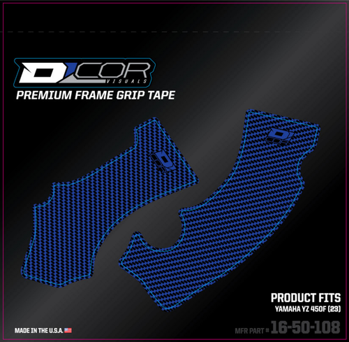 D'COR VISUALS - 16-50-108 - Frame Grip Tape - Blue - Yamaha - YZ 250/450 F