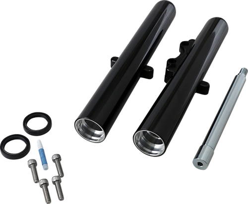 ARLEN NESS - 06-521 - Fork Legs - Black Anodized - Hot Legs - Custom Single Disc - Smooth - '08-'13