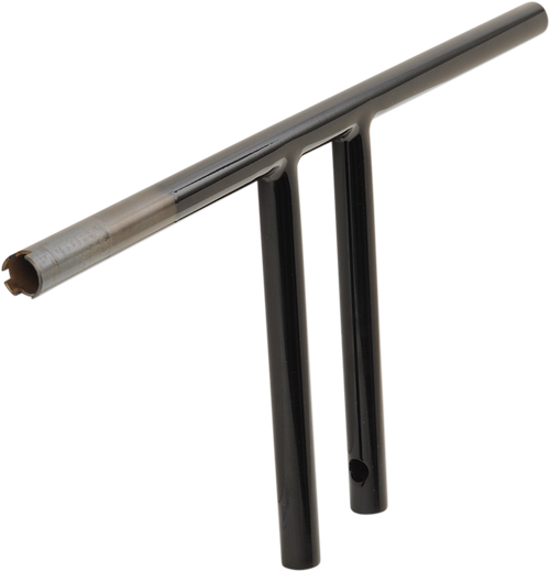 DRAG SPECIALTIES - 0601-4222 - 1" T-Bar - Dimpled - Straight - 10" - Black