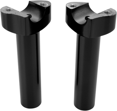 DRAG SPECIALTIES - 0602-0405 - Forged Aluminum Handlebar Risers - Straight - 5-1/2" - Black