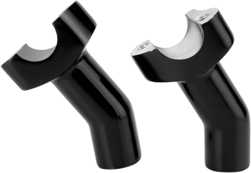 DRAG SPECIALTIES - 0602-0413 - Forged Aluminum Handlebar Risers - Pullback - 3-1/2" - Black