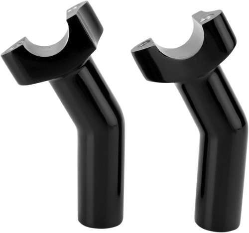 DRAG SPECIALTIES - 0602-0414 - Forged Aluminum Handlebar Risers - Pullback - 4-1/2" - Black