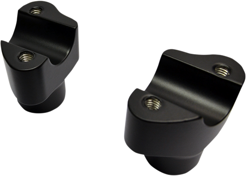 DRAG SPECIALTIES - 0602-0809 - Buffalo Billet Aluminum Handlebar Risers - 1-1/2" - Flat Black