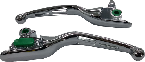 DRAG SPECIALTIES - 0610-2255 - Slotted Wide Blade Lever Set - Chrome
