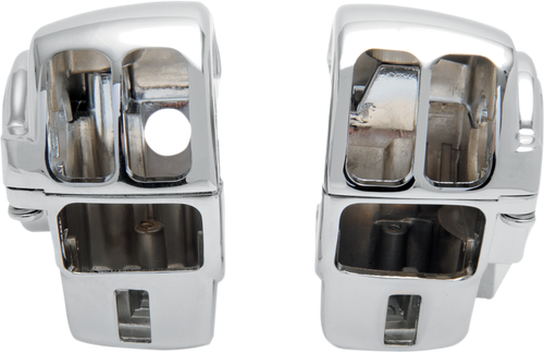 DRAG SPECIALTIES - 0616-0090 - Handlebar Switch Housing Kit - Radio - Chrome