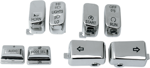DRAG SPECIALTIES - 0616-0129 - Switch Cap Kit - Audio - Chrome