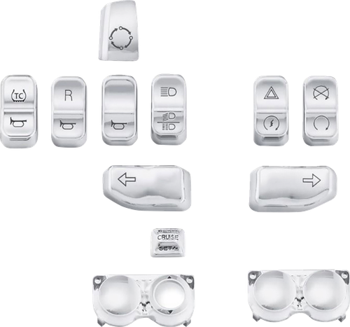 DRAG SPECIALTIES - 0616-0392 - Switch Cap Kit - Chrome