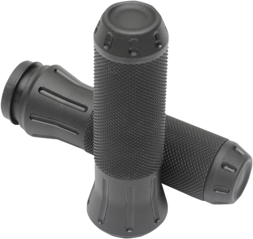 DRAG SPECIALTIES - 0630-1615 - Custom Grips - Shot-Peened - TBW - Black