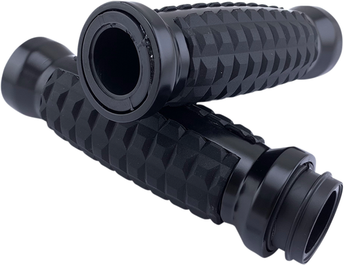 DRAG SPECIALTIES - 0630-2642 - Grenade Grips - TBW - Matte Black
