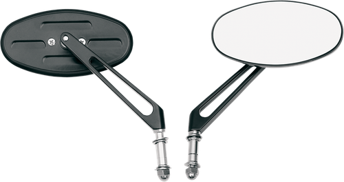 DRAG SPECIALTIES - 0640-0286 - Mirror - Stealth II - Side View - Oval - Black