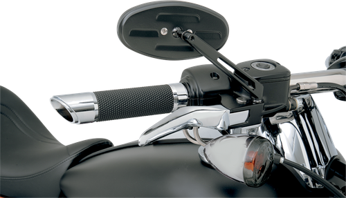 DRAG SPECIALTIES - 0640-0286 - Mirror - Stealth II - Side View - Oval - Black