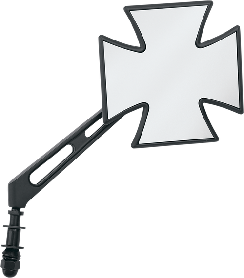 DRAG SPECIALTIES - 0640-0444 - Mirror - Side View - Maltese - Black - Air-Glide Stem - Each